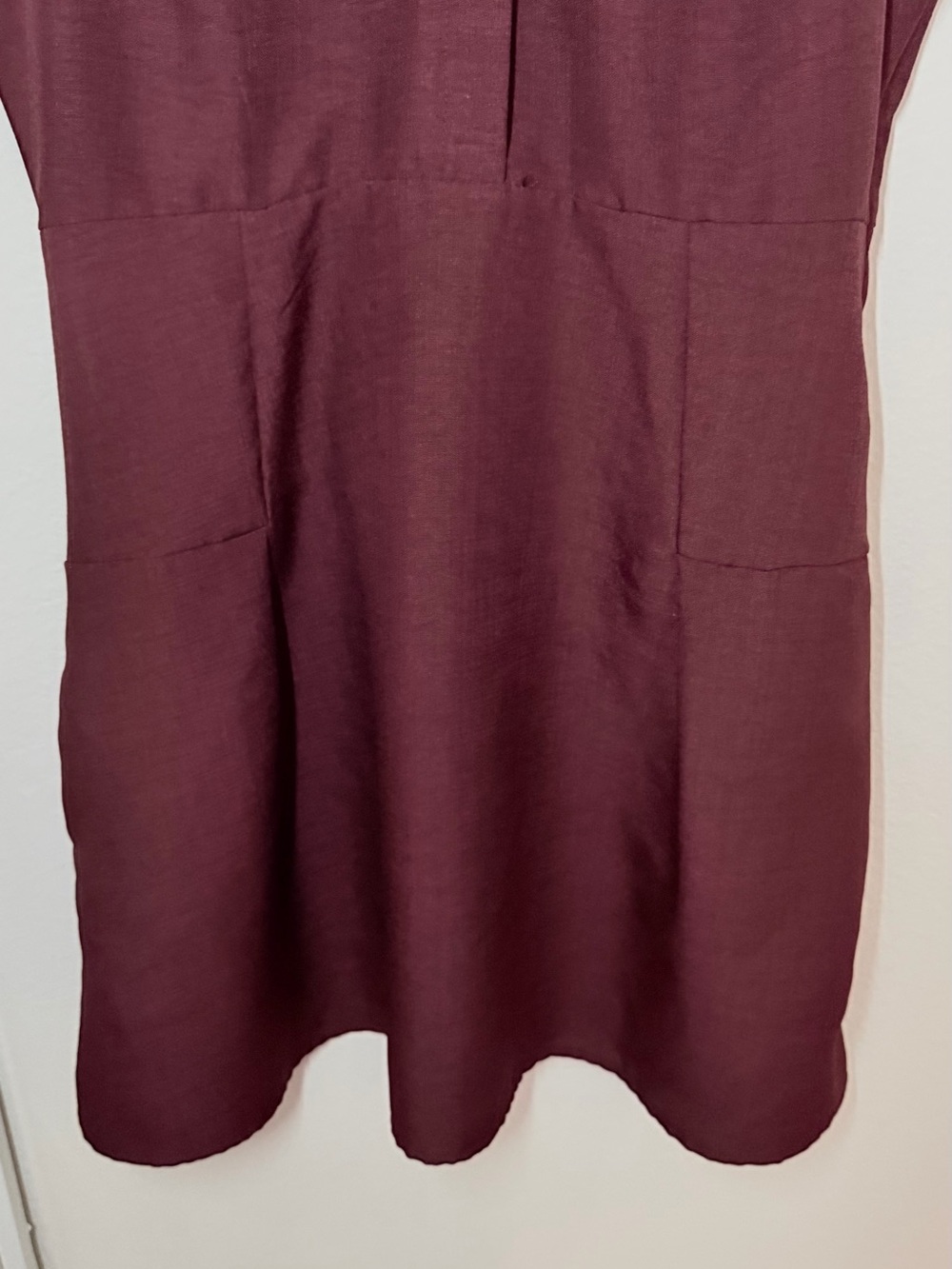 Sleeveless Burgundy Halter Fit & Flare Dress - Picture 6 of 9